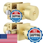 Goldenwarm Brushed Privacy Door Knobs Interior Zinc Alloy. Fixed Price $68.98.