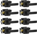 8 Pack Matte Black Door Handles Privacy Levers, Keyless Interior Knobs. Fixed Price $162.99.