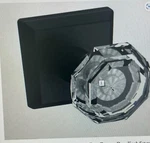 Baldwin Crystal Non-turning Two-sided Dummy Door Knob Set With Square Rose. Fixed Price $72.00.