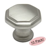 *10 Pack* Cosmas Cabinet Hardware Satin Nickel Octagon Knobs #5181SN. Fixed Price $15.61.
