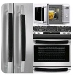 Volecy 5 Pcs Refrigerator Door Handle Covers, Velvet Kitchen Decors Black. Fixed Price $9.99.