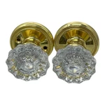Grandeur Soleil Rosette Fontainebleau Crystal Door Knob Polished Brass Victorian. Fixed Price $75.99.