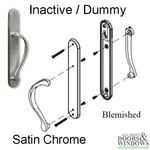 Marvin Ultimate Sliding French Door Inactive Dummy Handle Set Satin Chrome Blem. Fixed Price $239.99.