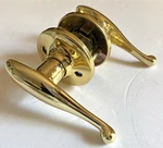 Kevco Polished Brass Door Lever Set Handle LSML-W2-PB Knob. Fixed Price $18.95.