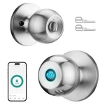 Dsjjbll Fingerprint Door Lock, Smart Knob With 1 Piece, Satin Nickel. Fixed Price $58.99.