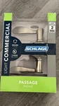 Schlage Light Commercial Passage Door Lever Satin Silver Adjustable Fire Rated. Fixed Price $22.49.