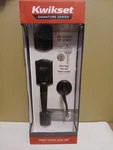 New Kwikset Prescott Door Lock Sedona Handle Matte Black 98180-039. Fixed Price $48.00.