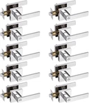 Privacy Door Handles With Square Rosette 10 Pack Bed/bath Locks In Polished Chro. Fixed Price $274.99.