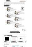 Knobwell 6 Pack Brushed Nickel Passage Lever Door Handle For Closet Hallway. Fixed Price $60.00.