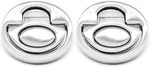 2 Pack Marine Polished Stainless Steel Flush Spring Retracting Hatch Pull Rin.... Fixed Price $30.34.