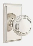 Emtek 8221NWUS14 Norwich Privacy Door Knob Set W/rectangular Rose Polished Nicke. Fixed Price $130.00.