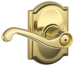 Schlage F40-FLA-CAM Flair Privacy Door Lever Set. Fixed Price $64.99.