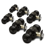 Colonial Privacy Interior Door Knob Ansi 6 Pack, Matte Black. Fixed Price $105.43.