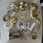 Kwikset Montara Front Door Lock Handleset W/ Deadbolt Polished Brass/new-no Box. Fixed Price $89.00.