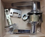 Schlage F10 625, 16-080 Latch, 10-027 Strike Passage Door Lever. Fixed Price $17.99.