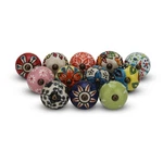 Ceramic Cabinet Knobs For Drawers 12 Piece Multicolor Cupboard Door Furn.... Fixed Price $27.25.
