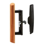 1095 Sliding Glass Door Handle Set 31/2 In. Diecast Wood Black Hook Style. Fixed Price $31.89.