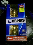 Brinks, High Security, Keyed Entry, Exterior Door, 2107-105. Fixed Price $9.99.