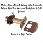 Modern Privacy Door Lock For Antique Knobs 2-3/8" Backset Polished Nickel Finish. Fixed Price $34.61.