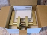 Hosom "2 Pack" Brass Interior Door Levers Passage Handles Heavy Duty, New. Fixed Price $45.99.