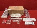 Open Box Emtek Narrow Modern Rectangular Tall Privacy Pocket Door Lock 2155US15. Fixed Price $144.98.