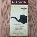 New Baldwin Prestige Madrina Left-handed Half-dummy Door Lever Venetian Bronze. Fixed Price $16.99.