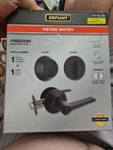 Defiant Freedom Matte Black Single Cylinder Keyed Entry Combo Pack. Fixed Price $34.00.