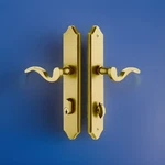 EMTEK10 Inch Stretto Concord Single Cylinder Keyed Sideplate Entry Set Brass Col. Fixed Price $75.00.