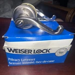 Weiser Lock Privacy Bed Bath Leverset Brushed Chrome Aspen Radius R1 **new**. Fixed Price $18.40.