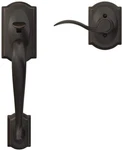 Schlage FE285 Cam 716 Acc Aged Bronze Right/left Handed Handleset. Fixed Price $47.00.