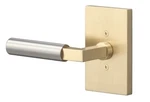 Levanto Passage Rosette Satin Brass + Smooth Nickel Grip Door Levers LV101 Sb. Fixed Price $73.95.