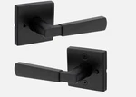 Kwikset Perth Matte Black Privacy Bed/bath Interior Door Lock Lever Handle. Fixed Price $29.95.
