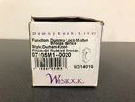 Weslock 07105M1--0020 Durham Premiere Half Dummy Lock, Oil Rubbed Bronze. Fixed Price $48.36.