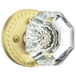 Glass Door Knobs With Lock, Gold Satin Brass Crystal Interior For .... Fixed Price $42.74.