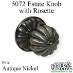 Baldwin Estate Pair Solid Brass 5072 Antique Nickel Door Knobs. Fixed Price $155.00.