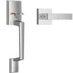 Brightify Front Door Handle, Modern Exterior With Satin Nickel. Fixed Price $65.81.
