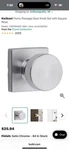 Kwikset Pismo Passage Door Knob W/ Square Rose 720PSKSQT-26D Satin Chrome. Fixed Price $12.00.
