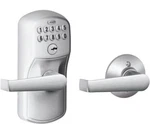 Schlage FE575 626 Ela Plymouth Keypad Entry With Auto-lock Satin Chrome. Fixed Price $65.00.