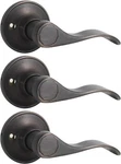 3 Pack Dummy Oil Rubbed Bronze Wave Lever Handle Door Knob Lock Right Handed. Fixed Price $13.93.