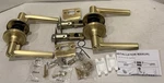 Heittis 2 Pack Satin Brass Entry Door Handle Keyed Alike, Entrance Lever. Fixed Price $39.99.