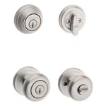 Kwikset Juno Satin Nickel Door Knob & Deadbolt Combo Pack W/ Smartkey. Fixed Price $39.95.