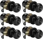 Haidms 6 Pack Matte Black Door Knobs Interior Privacy,. Fixed Price $53.51.