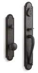 Signature Hardware Marconi Solid Bronze Entrance Door Set, Dark. Fixed Price $199.95.
