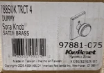 Kwikset 788SOKTRCT-4 Non-turning One-sided Dummy Door Knob Satin Brass *read*. Fixed Price $24.99.