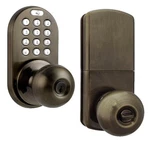 Milocks Electronic Keypad Deadbolt Smart Door Knob Antique Brass TKK-02AQ. Fixed Price $49.99.