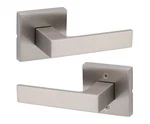 Kwikset Singapore Lever (square) - Hall/closet, Satin Nickel 720SAL Sqt 15. Fixed Price $22.99.