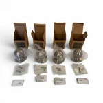 Lot Of 4 Schlage Dummy Door Knobs Satin Nickel Closet Pantry Pull Handles Opn Bx. Fixed Price $39.99.