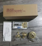 Passage Door Knob With Sunburst Rosette Brass Accents D05-K300A-SUN-UNL. Fixed Price $59.99.