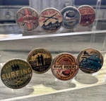 Coastal Cabinet Knobs Vintage Surf Theme Furniture Drawer Pulls Set Of 8. Fixed Price $44.00.