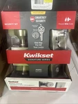 Kwikset Pismo Round Rose Satin Nickel Knob Door Combo Pack Smartkey Security New. Fixed Price $45.00.